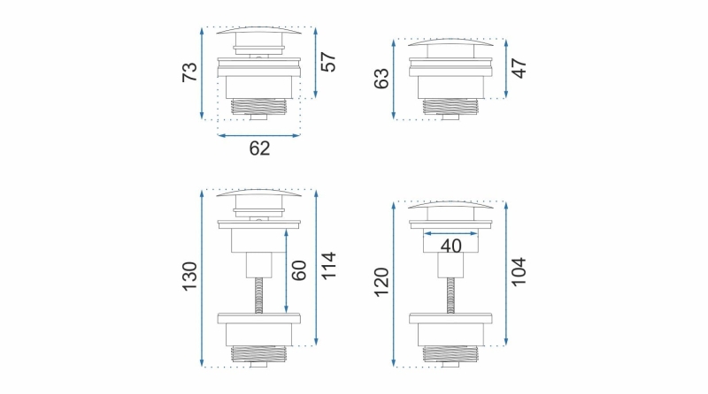 Korek klik-klak uniwersalny Rea