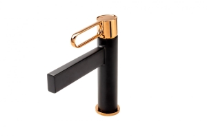 Bateria umywalkowa Fdesign Zaffiro złoto-czarna FD1-ZFR-2-25