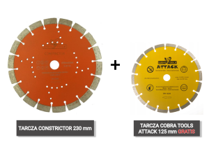Tarcza diamentowa Adiam Constrictor 230 mm + tarcza Cobra Tools Attack 125 mm