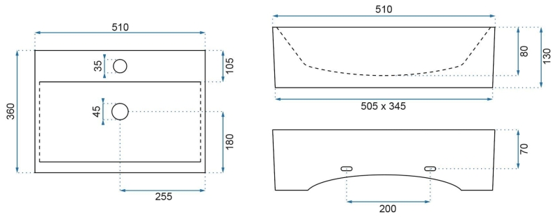 Umywalka Nablatowa Rea Bonita