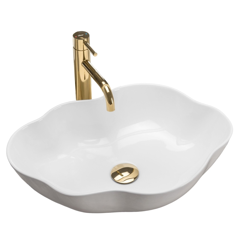 Umywalka Nablatowa Rea Pearl White