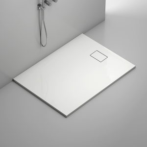 Brodzik prostokątny marmur syntetyczny Eli+ Flax biały 120x90