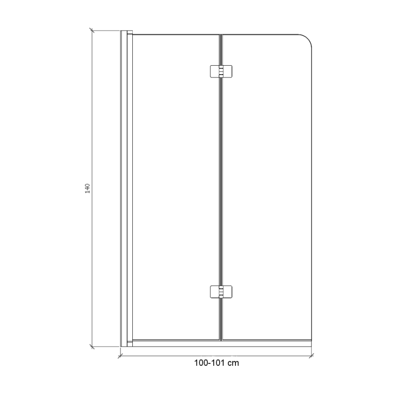 Parawan Nawannowy Duso dwuczęściowy czarny