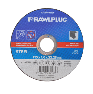 Ściernica korundowa do cięcia stali Rawlplug RT-CDM-230/19 230 mm