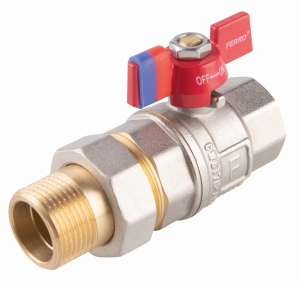 Zawór kulowy ze śrubunkiem G1/2 Ferro F-Power KFPS1
