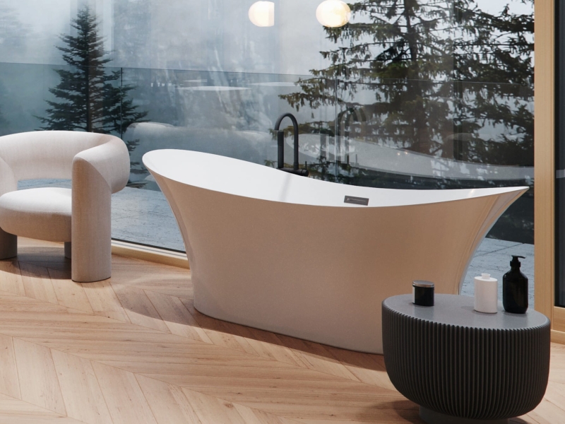 Wanna Wolnostojąca Besco Amber 170 chrom