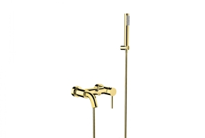 Bateria wannowa ścienna Besco Illusion złota-DODATKOWO 5% RABATU NA KOD BESCO5 