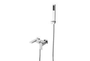 Bateria wannowa ścienna Besco Modern / Varium chrom -DODATKOWO 5% RABATU NA KOD BESCO5