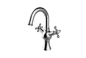 Bateria umywalkowa Besco Retro II chrom -DODATKOWO 5% RABATU NA KOD BESCO5