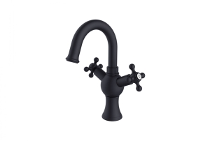 Bateria umywalkowa Besco Retro II czarny matt -DODATKOWO 5% RABATU NA KOD BESCO5