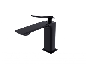 Bateria umywalkowa Besco Aspira II czarny matt -DODATKOWO 5% RABATU NA KOD BESCO5