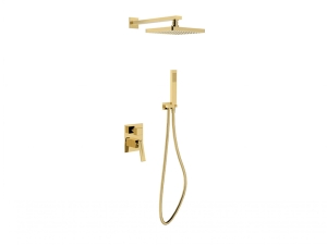Zestaw prysznicowy podtynkowy Besco Aspira I złoty- DODATKOWO 5% RABATU NA KOD BESCO5