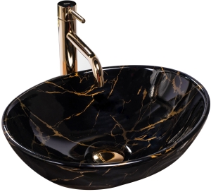 Umywalka Nablatowa Rea Sofia marble black shiny - Dodatkowo 5% RABATU na kod REA5