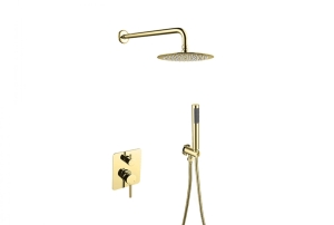 Zestaw prysznicowy Besco Decco / Illusion II złoty - DODATKOWO 5% RABATU NA KOD BESCO5