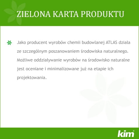 Zielona karta klej wysokoelastyczny ATLAS PLUS biały 25 kg