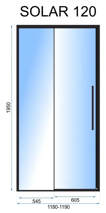 Drzwi Prysznicowe Rea Solar L.Gold