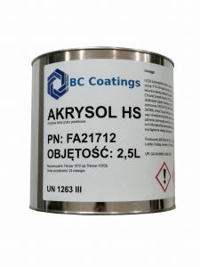 Farba akrylowa Akchem Akrysol HS półpołysk grafit 7024 RAL 2,5l 