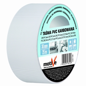Taśma Motive  PVC maskująca 48x25 biała karbowana