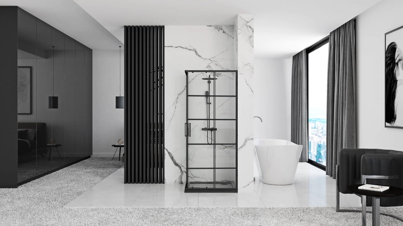 Kabina Prysznicowa Rea Concept black 90x90