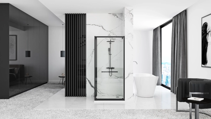 Kabina Prysznicowa Rea Space In black 80x100
