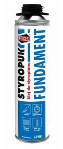 Klej poliuretanowy do styropianu Styropuk Fundament IZOHAN 750 ml 