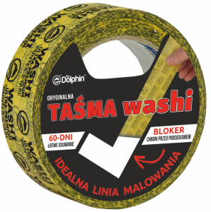 Taśma malarska WASHI Blue Dolphin 35mmx 50m  XL