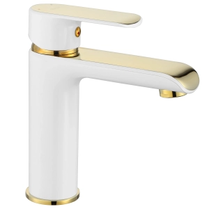 Bateria Umywalka Rea Bloom White/Gold Niska-  Dodatkowo 5% RABATU na kod REA5