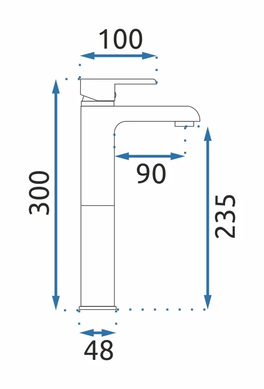 Bateria Umywalkowa Rea Bloom White/Gold Wysoka