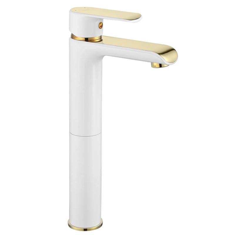 Bateria Umywalkowa Rea Bloom White/Gold Wysoka