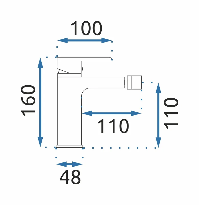 Bateria Bidetowa Rea Bloom White/Gold