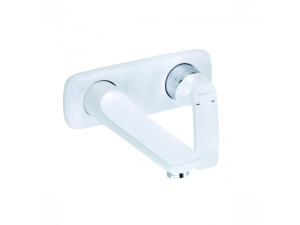 Bateria umywalkowa Kludi Balance ścienna biała