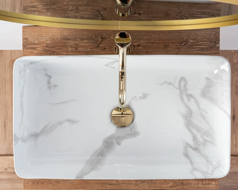 Umywalka Nablatowa Rea Denis Shiny Marmo