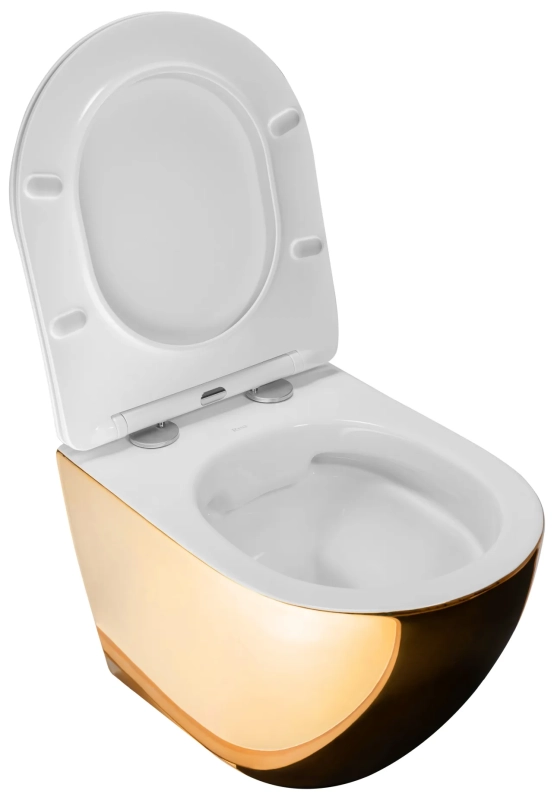 Miska WC Podwieszana Rea Carlo flat mini Gold/White