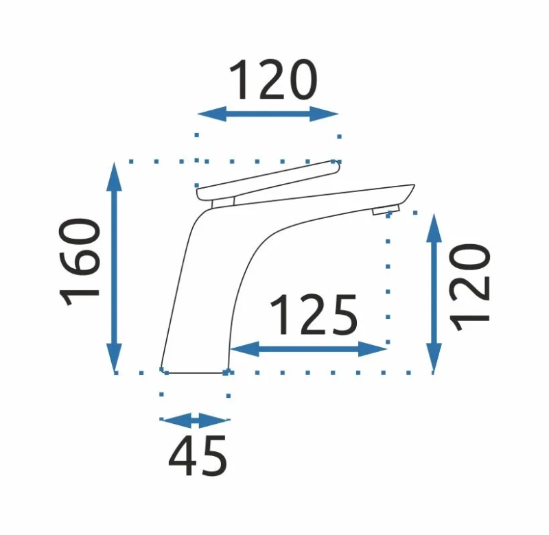 Bateria Umywalkowa Rea Jager gold niska