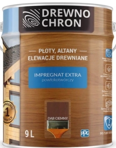 Impregnat Extra Powłokotwórczy Drewnochron Dąb ciemny 9l