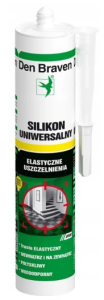 Silikon uniwersalny Den Braven brązowy 280 ml 