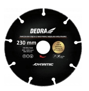 Tarcza Dedra do Cięcia Drewna, tworzyw sztucznych 230 mm HR1006