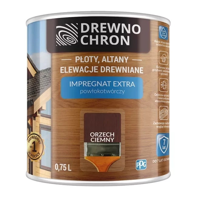 Impregnat Extra Powłokotwórczy Drewnochron orzech ciemny