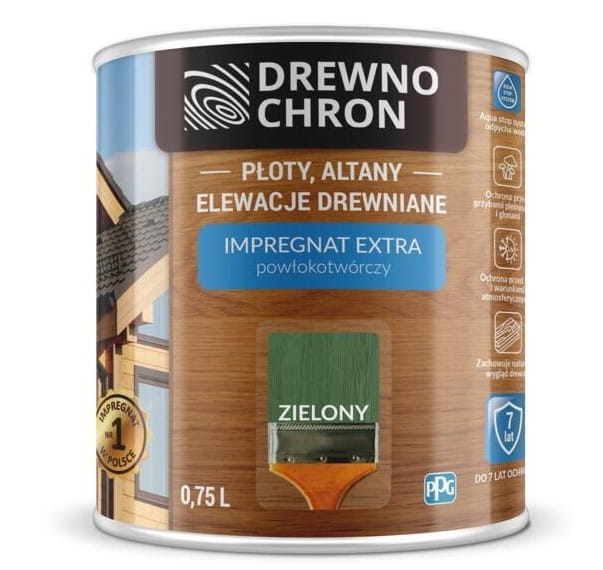 Impregnat Extra Powłokotwórczy Drewnochron zielony 0,75l