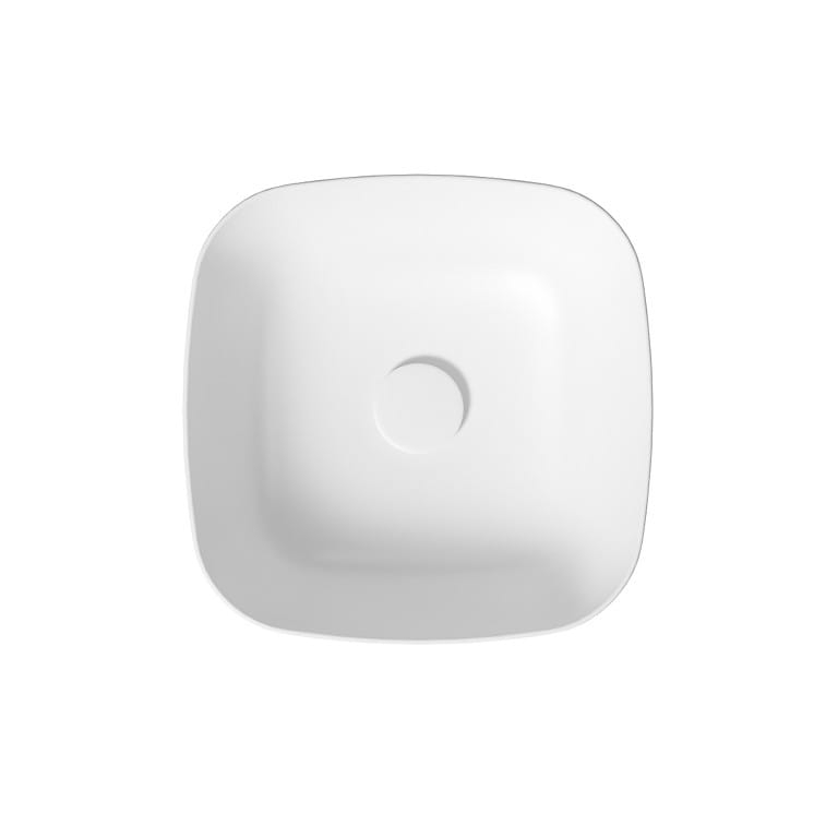 Umywalka Nablatowa Cersanit Larga 38x38 biały mat