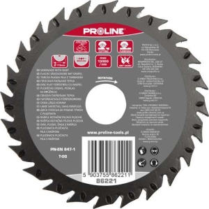 Tarcza płaska z tarnikiem grube zęby 125mm PROLINE 86222