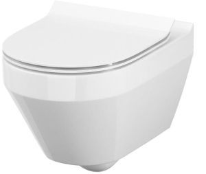 Miska Wisząca Cersanit Crea owalna z deską wolnoopadającą