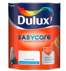 Farba wewnętrzna hydrofobowa Dulux EasyCare White baza A biała mat 0,9 l