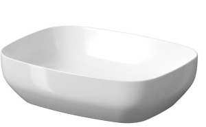 Umywalka nablatowa Cersanit Larga 50x38 prostokątna biały połysk K677-003