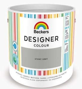 Farba lateksowa do wnętrz Beckers Designer Colour Stony Grey 2,5l