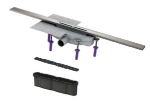 Odpływ liniowy Kessel Linearis Infinity 60 stal szczotkowana CZARNA 800 mm  z suchym syfonem