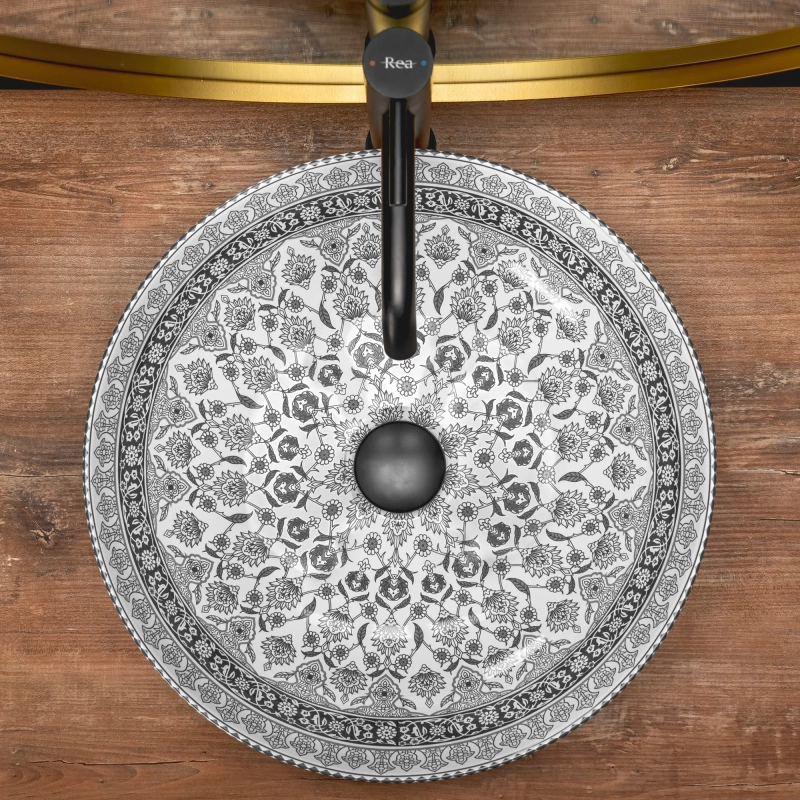 Umywalka nablatowa Rea Arte dark grey