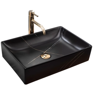 Umywalka Nablatowa Rea Inga black marble matt- Dodatkowo 5% rabatu na kod REA5