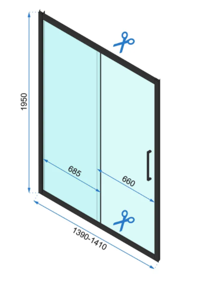 Drzwi prysznicowe Rea Rapid Slide 140