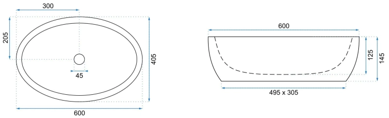 Umywalka Nablatwa Rea Meryl